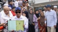 Menteri Agraria dan Tata Ruang Nusron Wahid turun langsung ke lokasi untuk meninjau kondisi korban