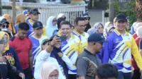 Bersama Ketua TP PKK Wali Kota Munafri Lepas Peserta Jalan Santai Harganas ke 32 Tingkat Sulsel