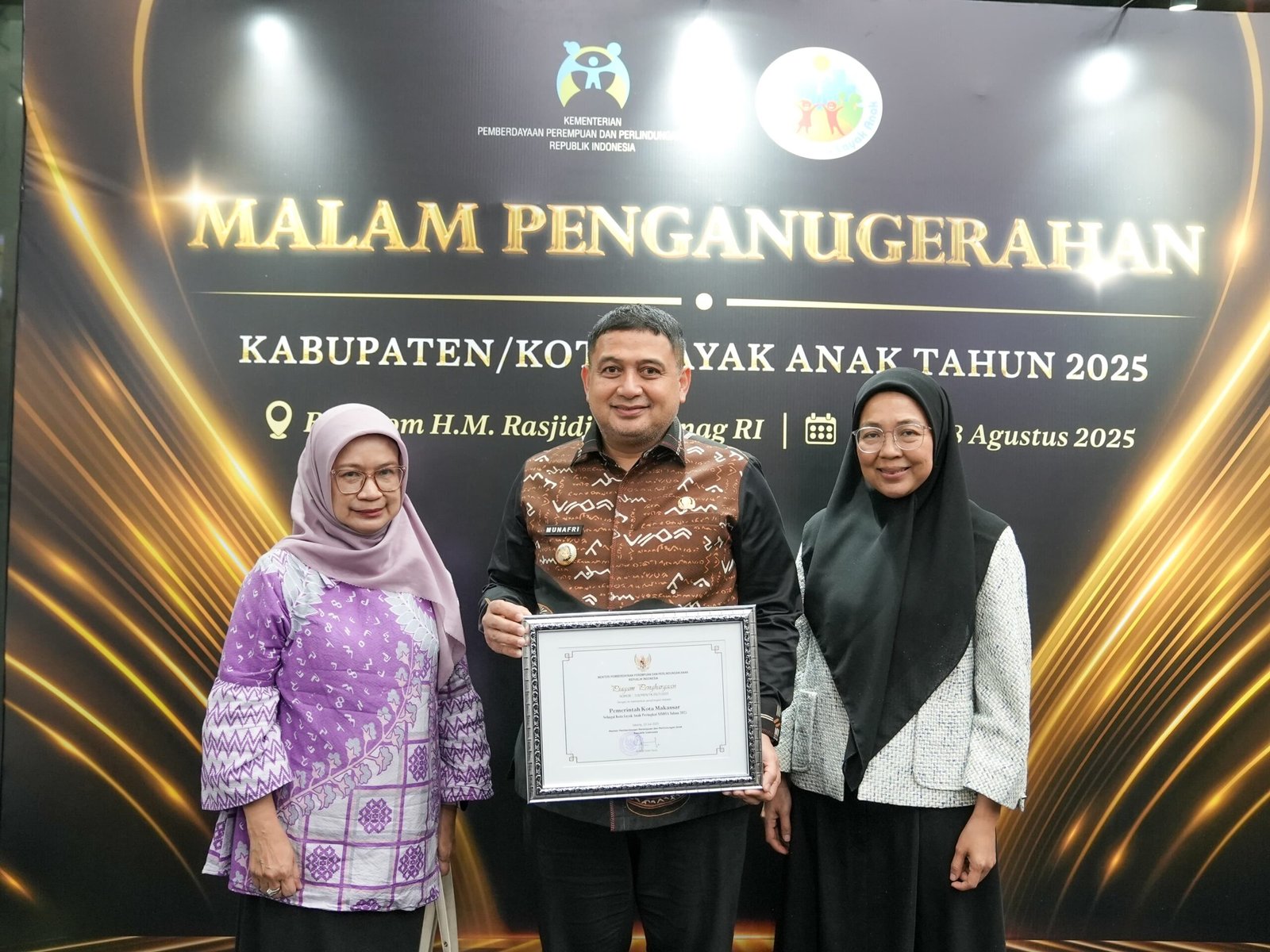 Satu Satunya di Sulsel Kota Makassar Sabet KLA Nindya 2025 scaled