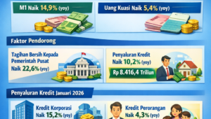 Uang Beredar Januari 2026 Tembus Rp10.117 Triliun